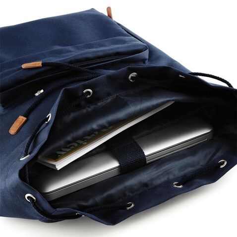 Bag Base Vintage Laptop Backpack, Black, One Size bedrucken, Art.-Nr. 673291010