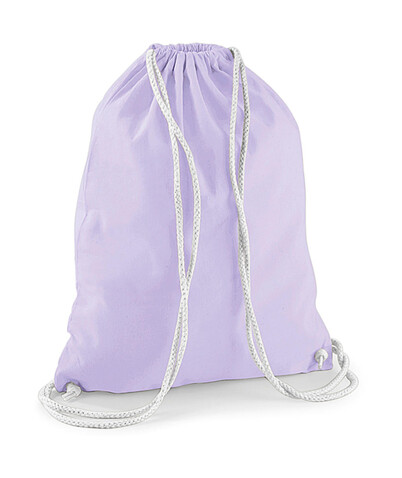 Westford Mill Cotton Gymsac, Lavender/White, One Size bedrucken, Art.-Nr. 698283750