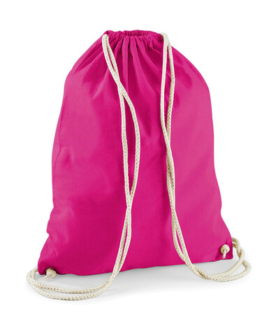 Westford Mill Cotton Gymsac, Fuchsia, One Size bedrucken, Art.-Nr. 698284390