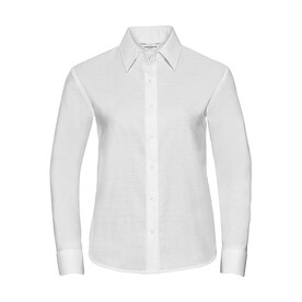 Russell Europe Ladies` Classic Oxford Shirt LS, White, 5XL (50) bedrucken, Art.-Nr. 702000000