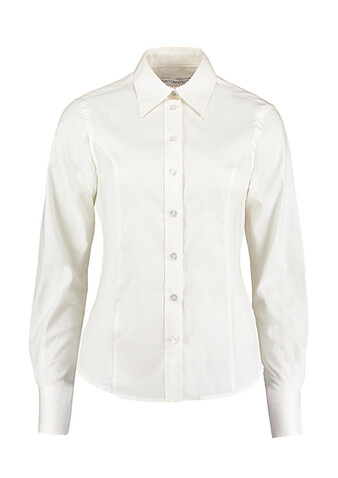 Kustom Kit Women`s Tailored Fit Premium Oxford Shirt, White, S bedrucken, Art.-Nr. 702110002
