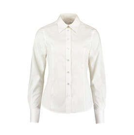 Kustom Kit Women`s Tailored Fit Premium Oxford Shirt, White, 6XL bedrucken, Art.-Nr. 702110000