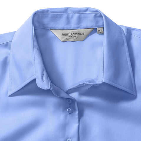 Russell Europe Ladies` Ultimate Non-iron Shirt, Bright Sky, 4XL (48) bedrucken, Art.-Nr. 707003109