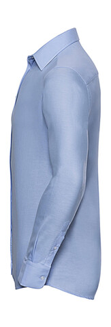 Russell Europe Oxford Shirt LS, Bright Royal, XL bedrucken, Art.-Nr. 710003066
