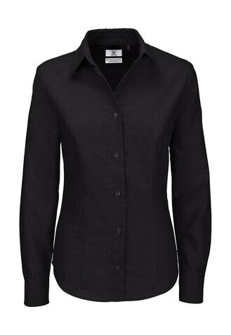 B &amp; C Oxford LSL/women Shirt, Black, 6XL bedrucken, Art.-Nr. 710421011