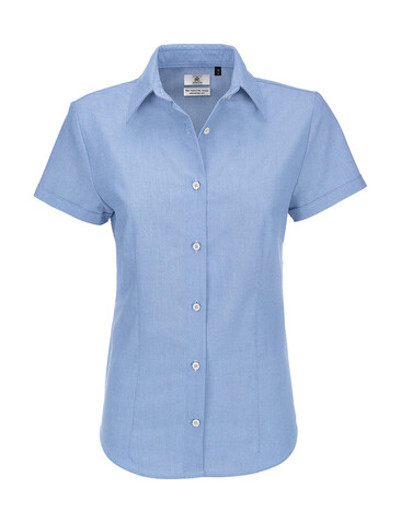 B &amp; C Oxford SSL/women Shirt, Oxford Blue, 5XL bedrucken, Art.-Nr. 711423260