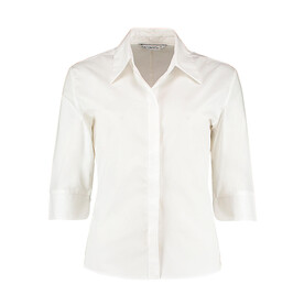 Kustom Kit Women`s Tailored Fit Continental Blouse 3/4 Sleeve, White, XS bedrucken, Art.-Nr. 715110001 Kustom Kit Women`s Tailored Fit Continental Blouse 3/4 Sleeve, White, XS bedrucken, Art.-Nr. 715110001