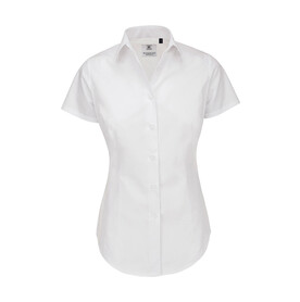 B &amp;amp; C Ladies` Heritage Poplin Shirt - SWP44, White, XS bedrucken, Art.-Nr. 715420002