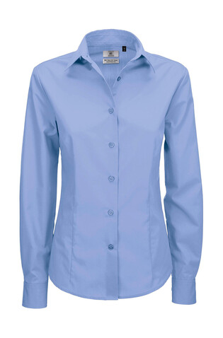 B &amp; C Smart LSL/women Poplin Shirt, Business Blue, L bedrucken, Art.-Nr. 716423105