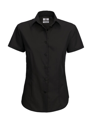 B &amp; C Smart SSL/women Poplin Shirt, Black, M bedrucken, Art.-Nr. 717421014