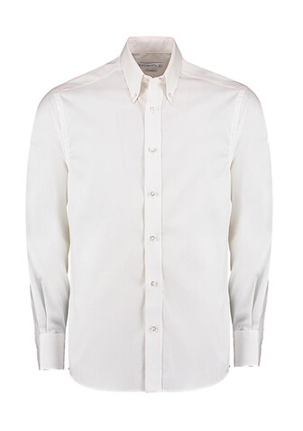Kustom Kit Tailored Fit Premium Oxford Shirt, White, L bedrucken, Art.-Nr. 720110004