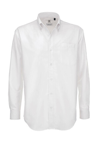 B &amp; C Oxford LSL/men Shirt, White, S bedrucken, Art.-Nr. 720420003
