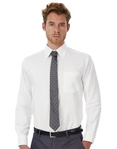 B & C Oxford LSL/men Shirt, White, 2XL bedrucken, Art.-Nr. 720420007 B & C Oxford LSL/men Shirt, White, 2XL bedrucken, Art.-Nr. 720420007