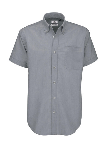 B &amp; C Oxford SSL/men Shirt, Silver Moon, S bedrucken, Art.-Nr. 721421453