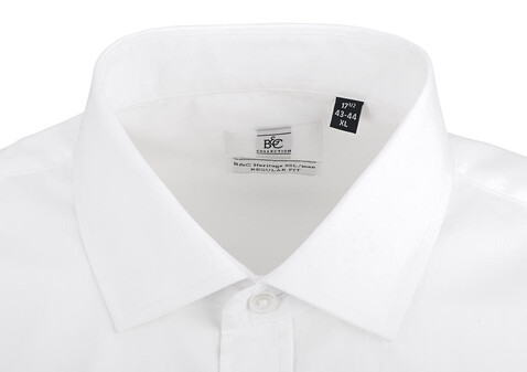 B &amp; C Heritage SSL/men Poplin Shirt, White, L bedrucken, Art.-Nr. 725420005