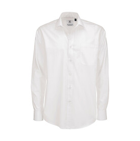 B &amp;amp; C Smart LSL/men Poplin Shirt, White, 2XL bedrucken, Art.-Nr. 726420007