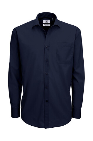 B & C Smart LSL/men Poplin Shirt, Navy, S bedrucken, Art.-Nr. 726422003 B & C Smart LSL/men Poplin Shirt, Navy, S bedrucken, Art.-Nr. 726422003