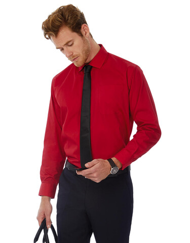 B & C Smart LSL/men Poplin Shirt, Navy, S bedrucken, Art.-Nr. 726422003 B & C Smart LSL/men Poplin Shirt, Navy, S bedrucken, Art.-Nr. 726422003