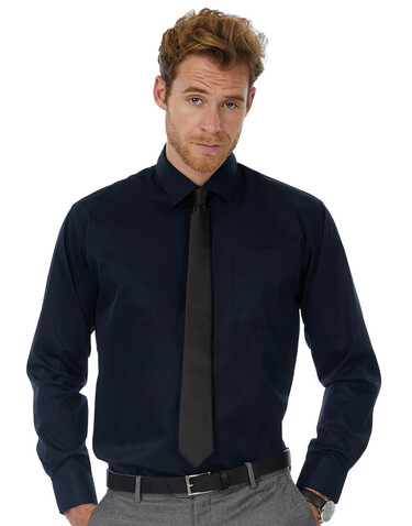 B & C Sharp LSL/men Twill Shirt, Navy, 3XL bedrucken, Art.-Nr. 728422008 B & C Sharp LSL/men Twill Shirt, Navy, 3XL bedrucken, Art.-Nr. 728422008