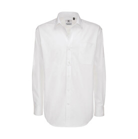 B &amp;amp; C Sharp LSL/men Twill Shirt, White, 3XL bedrucken, Art.-Nr. 728420008