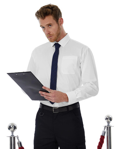 B & C Sharp LSL/men Twill Shirt, Navy, 3XL bedrucken, Art.-Nr. 728422008 B & C Sharp LSL/men Twill Shirt, Navy, 3XL bedrucken, Art.-Nr. 728422008