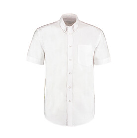 Kustom Kit Classic Fit Workwear Oxford Shirt SSL, White, S bedrucken, Art.-Nr. 731110001