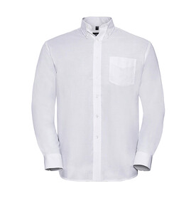 Russell Europe Oxford Shirt LS, White, S bedrucken, Art.-Nr. 732000001 Russell Europe Oxford Shirt LS, White, S bedrucken, Art.-Nr. 732000001