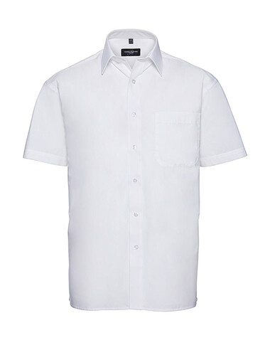 Russell Europe Cotton Poplin Shirt, White, S bedrucken, Art.-Nr. 737000001