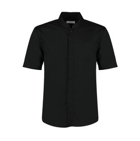 Kustom Kit Tailored Fit Mandarin Collar Shirt SSL, Black, S bedrucken, Art.-Nr. 744111013 Kustom Kit Tailored Fit Mandarin Collar Shirt SSL, Black, S bedrucken, Art.-Nr. 744111013