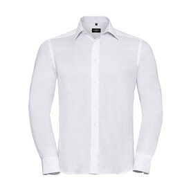 Russell Europe Tailored Ultimate Non-iron Shirt LS, White, S/15&amp;quot; bedrucken, Art.-Nr. 758000001