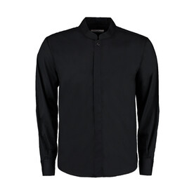 Kustom Kit Tailored Fit Mandarin Collar Shirt, Black, S bedrucken, Art.-Nr. 764111013 Kustom Kit Tailored Fit Mandarin Collar Shirt, Black, S bedrucken, Art.-Nr. 764111013