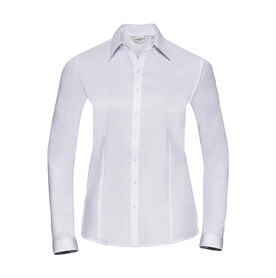Russell Europe Ladies` LS Herringbone Shirt, White, XS (34) bedrucken, Art.-Nr. 769000002 Russell Europe Ladies` LS Herringbone Shirt, White, XS (34) bedrucken, Art.-Nr. 769000002