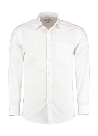 Kustom Kit Tailored Fit Poplin Shirt, White, XS/13.5&quot; bedrucken, Art.-Nr. 771110002