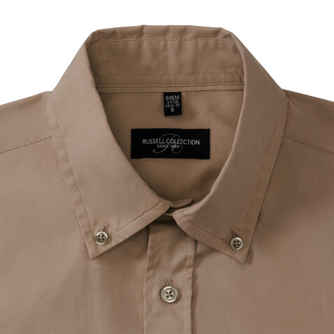 Russell Europe Long Sleeve Classic Twill Shirt, White, S bedrucken, Art.-Nr. 776000001