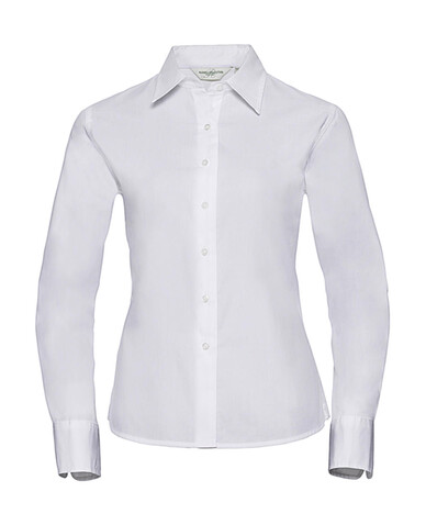 Russell Europe Ladies` Classic Twill Shirt LS, White, 2XL (44) bedrucken, Art.-Nr. 779000007