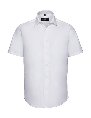 Russell Europe Fitted Stretch Shirt, White, S bedrucken, Art.-Nr. 787000003