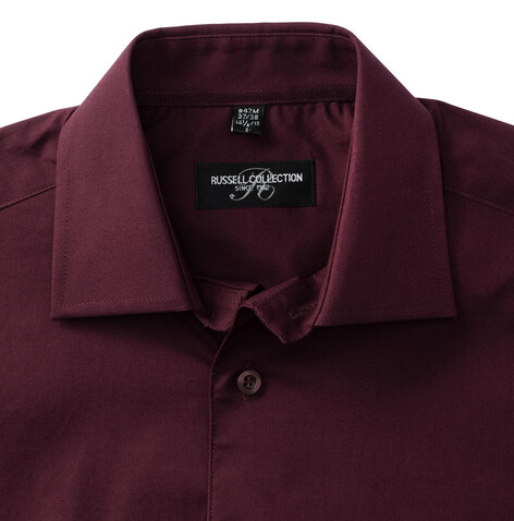 Russell Europe Fitted Stretch Shirt, White, 4XL bedrucken, Art.-Nr. 787000009