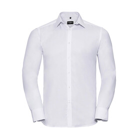 Russell Europe Men`s LS Herringbone Shirt, White, S (15") bedrucken, Art.-Nr. 789000003 Russell Europe Men`s LS Herringbone Shirt, White, S (15") bedrucken, Art.-Nr. 789000003