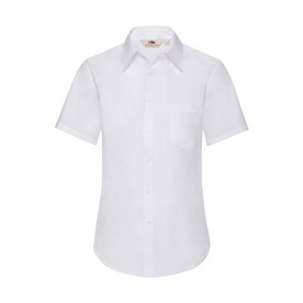 Fruit of the Loom Ladies` Poplin Shirt, White, XS bedrucken, Art.-Nr. 793010002