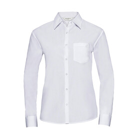 Russell Europe Ladies` LS Poplin Shirt, White, XS (34) bedrucken, Art.-Nr. 795000002 Russell Europe Ladies` LS Poplin Shirt, White, XS (34) bedrucken, Art.-Nr. 795000002