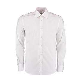 Kustom Kit Slim Fit Business Shirt LS, White, S bedrucken, Art.-Nr. 798110001