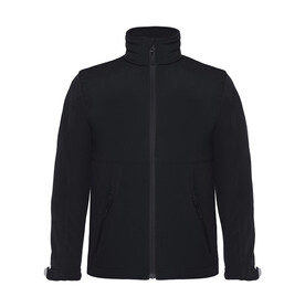 B &amp;amp; C Hooded Softshell/kids, Black, 5/6 (110/116) bedrucken, Art.-Nr. 810421010