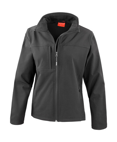 Result Ladies` Classic Softshell Jacket, Black, S (10) bedrucken, Art.-Nr. 838331013