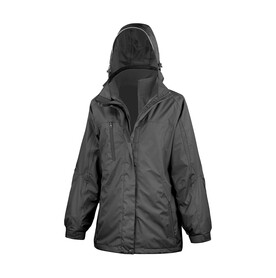 Result Ladies` 3-in-1 Journey Jacket, Black/Black, XS (8) bedrucken, Art.-Nr. 851331772