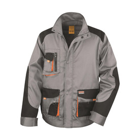 Result LITE Jacket, Grey/Black/Orange, XS bedrucken, Art.-Nr. 867331821