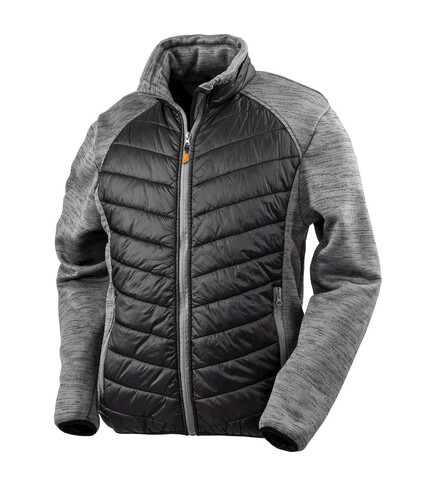 Result Elevator Jacket, Black/Grey Marl, S bedrucken, Art.-Nr. 875331453