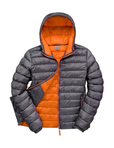 Result Snow Bird Hooded Jacket, Grey/Orange, S bedrucken, Art.-Nr. 891331623