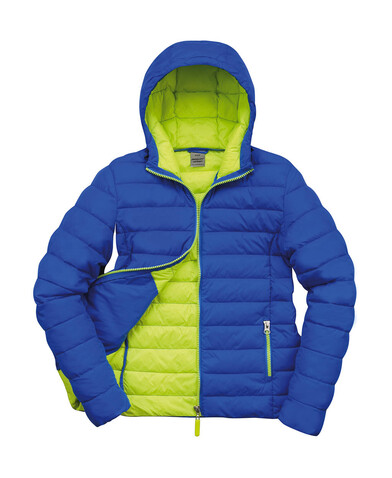 Result Ladies` Snow Bird Hooded Jacket, Ocean Blue/Lime Punch, M (12) bedrucken, Art.-Nr. 894333584