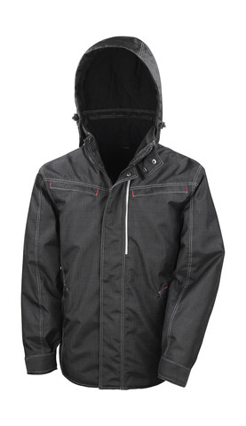 Result Denim Texture Rugged Jacket, Black, L bedrucken, Art.-Nr. 898331015