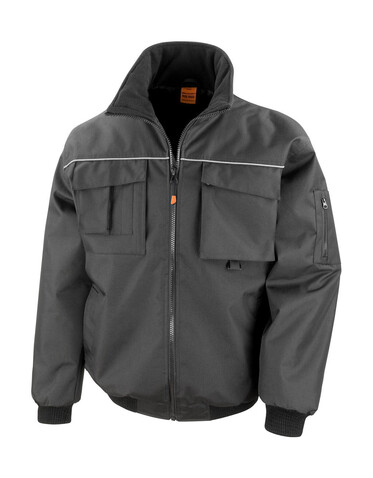 Result Work-Guard Sabre Pilot Jacket, Black, XL bedrucken, Art.-Nr. 900331016